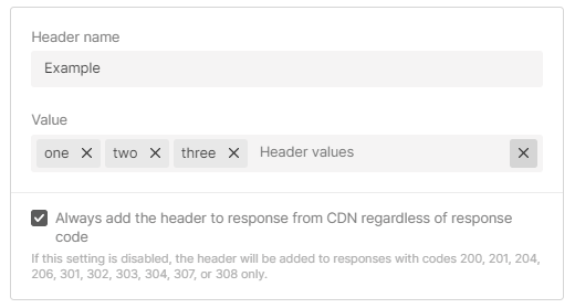 Add multiple header values