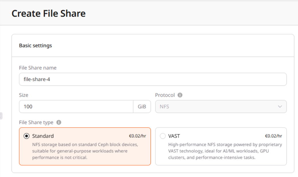 File Shares Standard 4 Pn