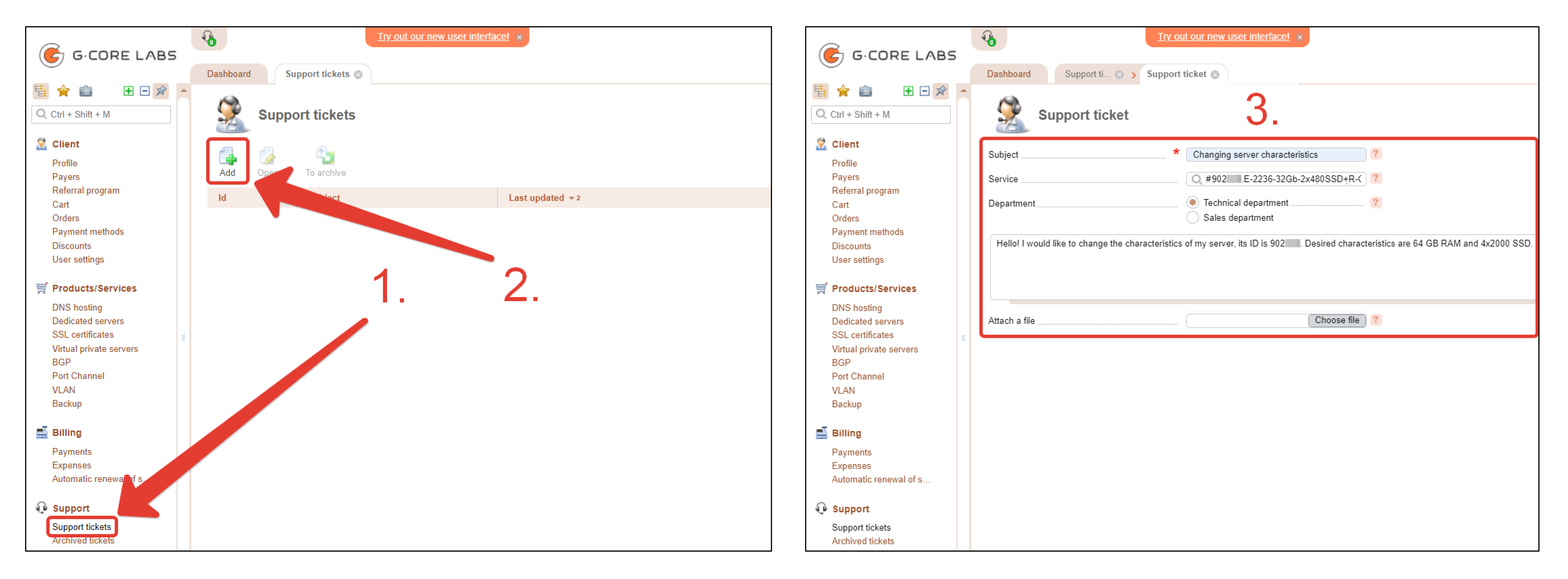 Contact the technical support