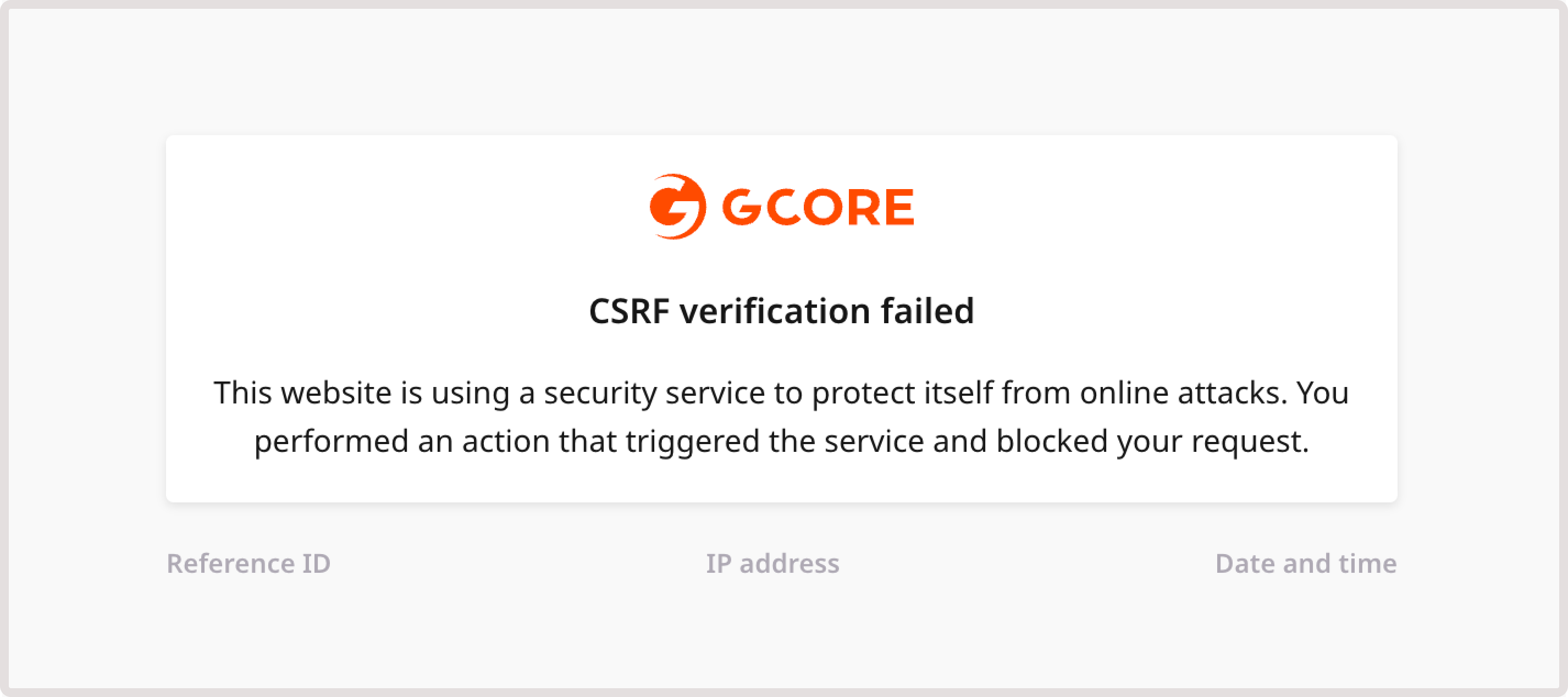 Block CSRF response page