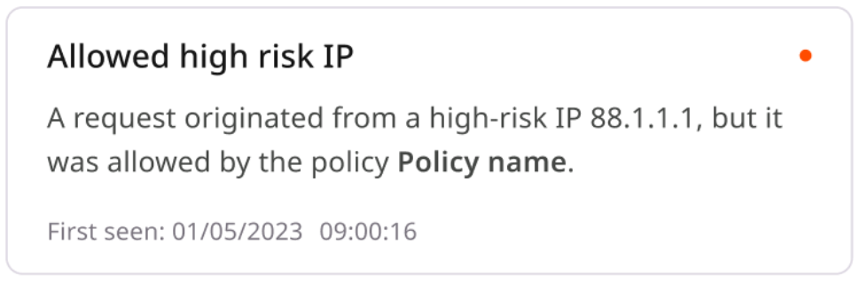 Orange dot marks unread insights