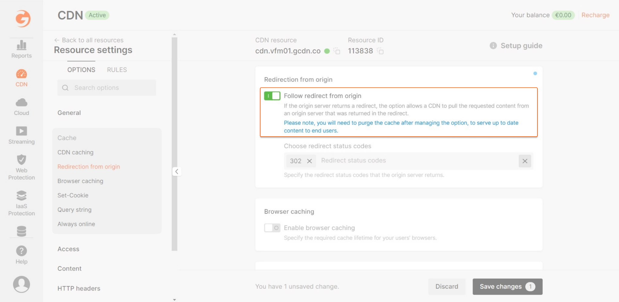 Follow redirect from origin