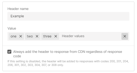 Add multiple header values