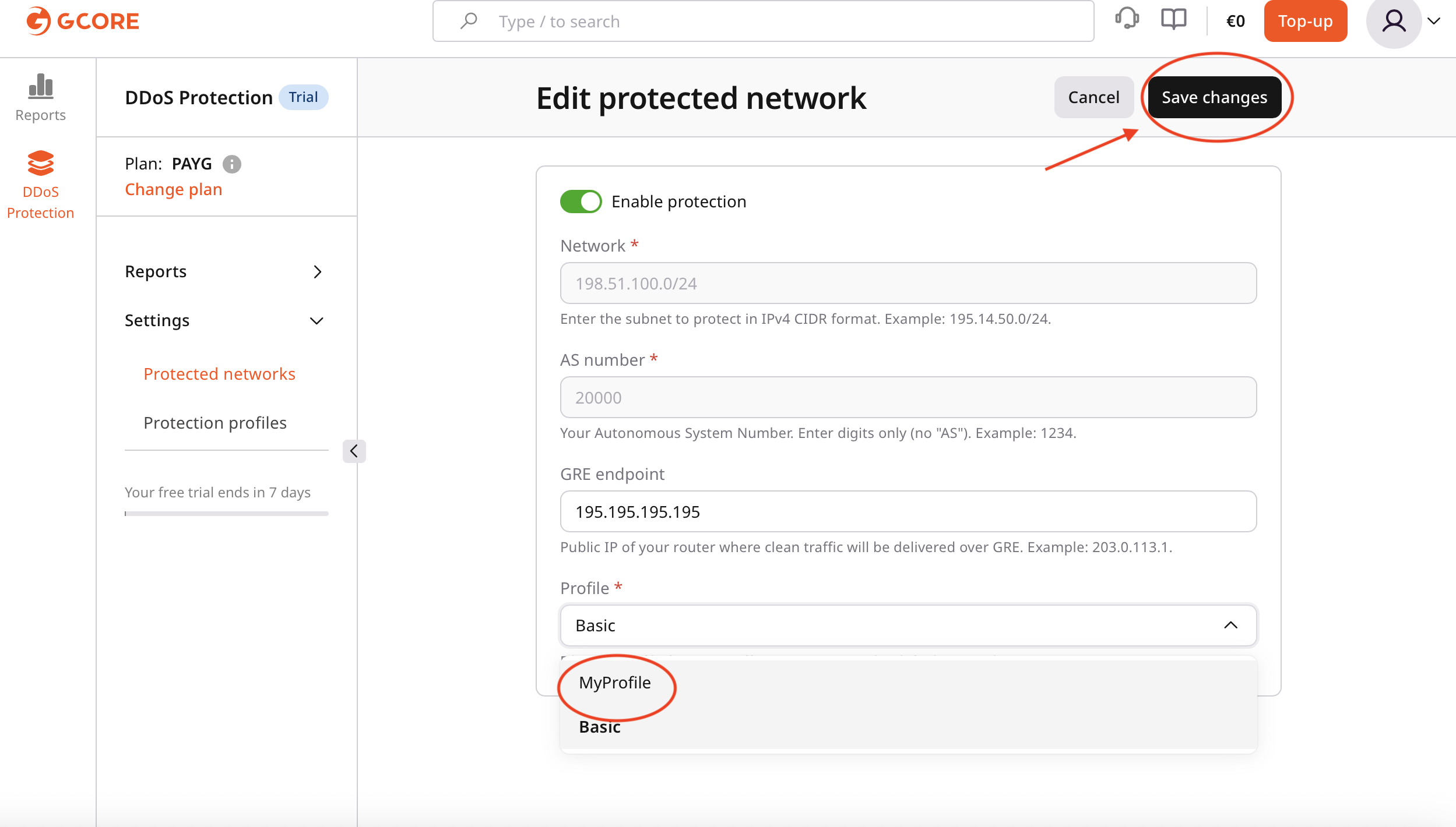 Save the protected network