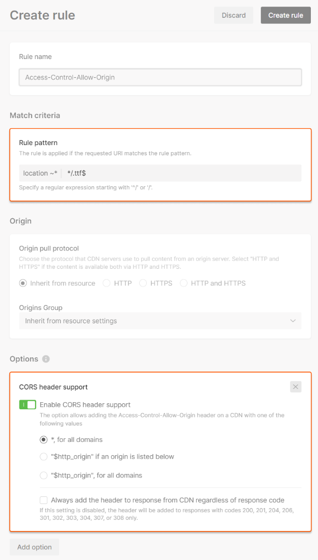 Set Access-Control-Allow-Origin for .ttf files