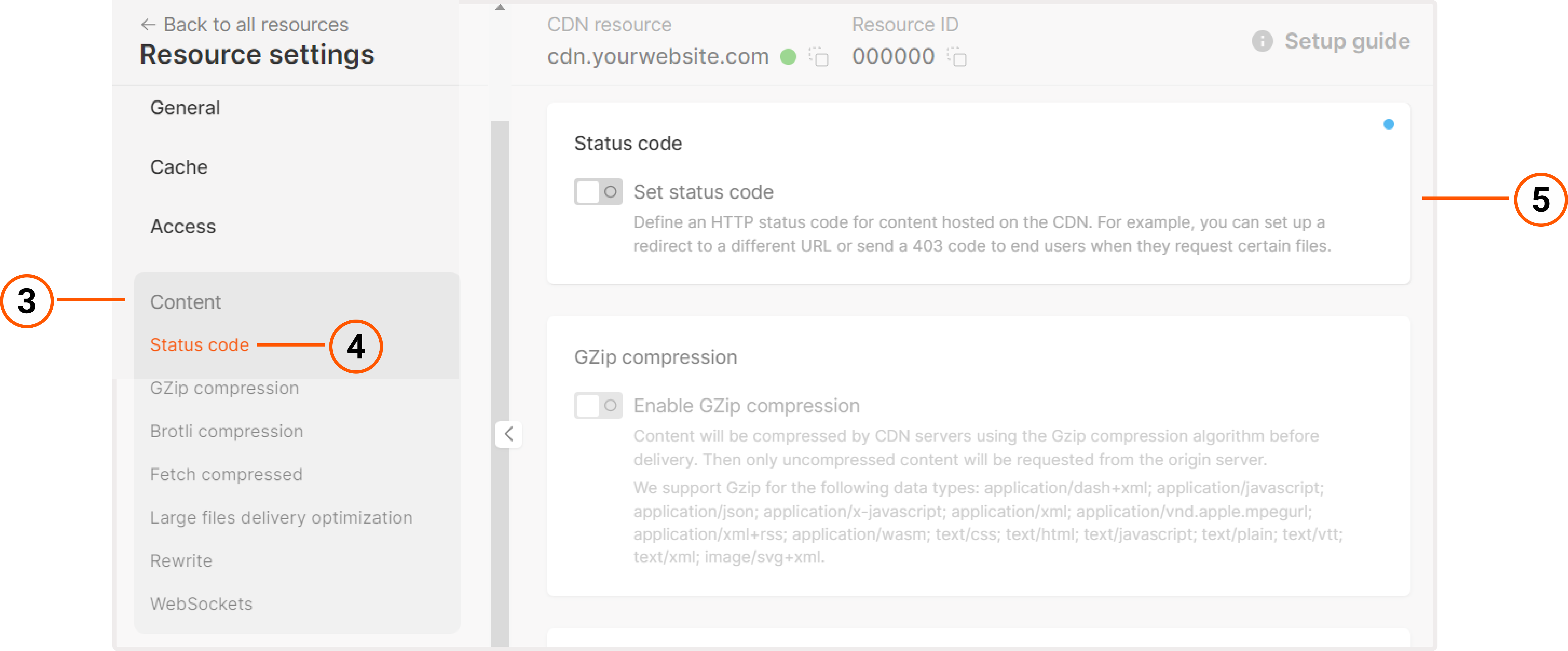 Enable the Set status code option