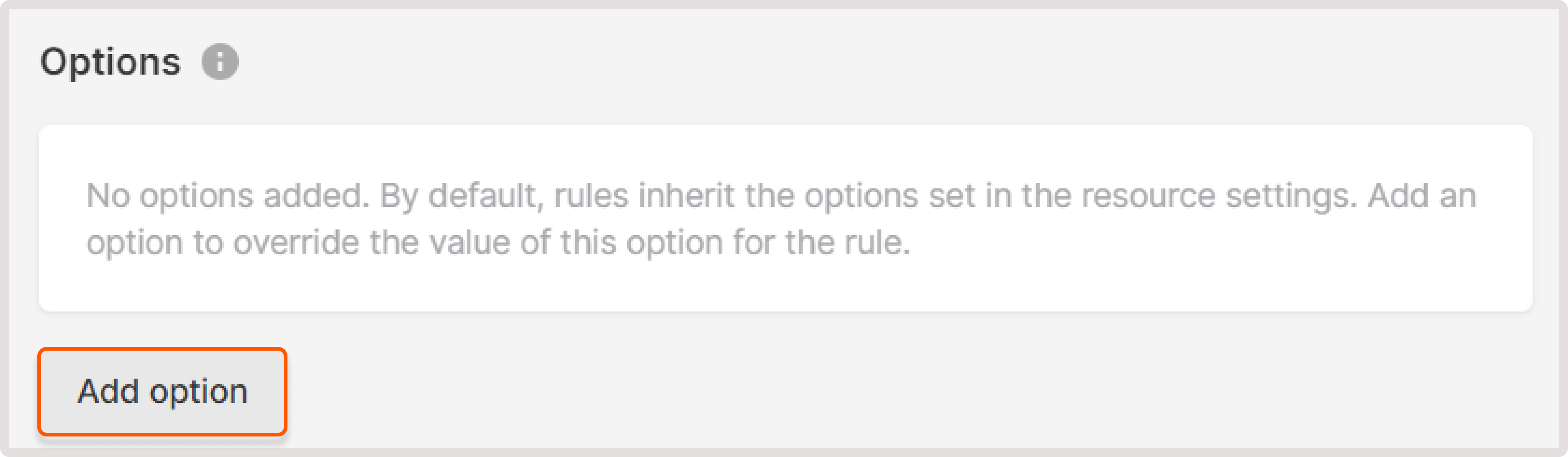 Add an option in the rule to set a custom code for specific files