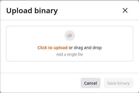 Add raw binary dialog
