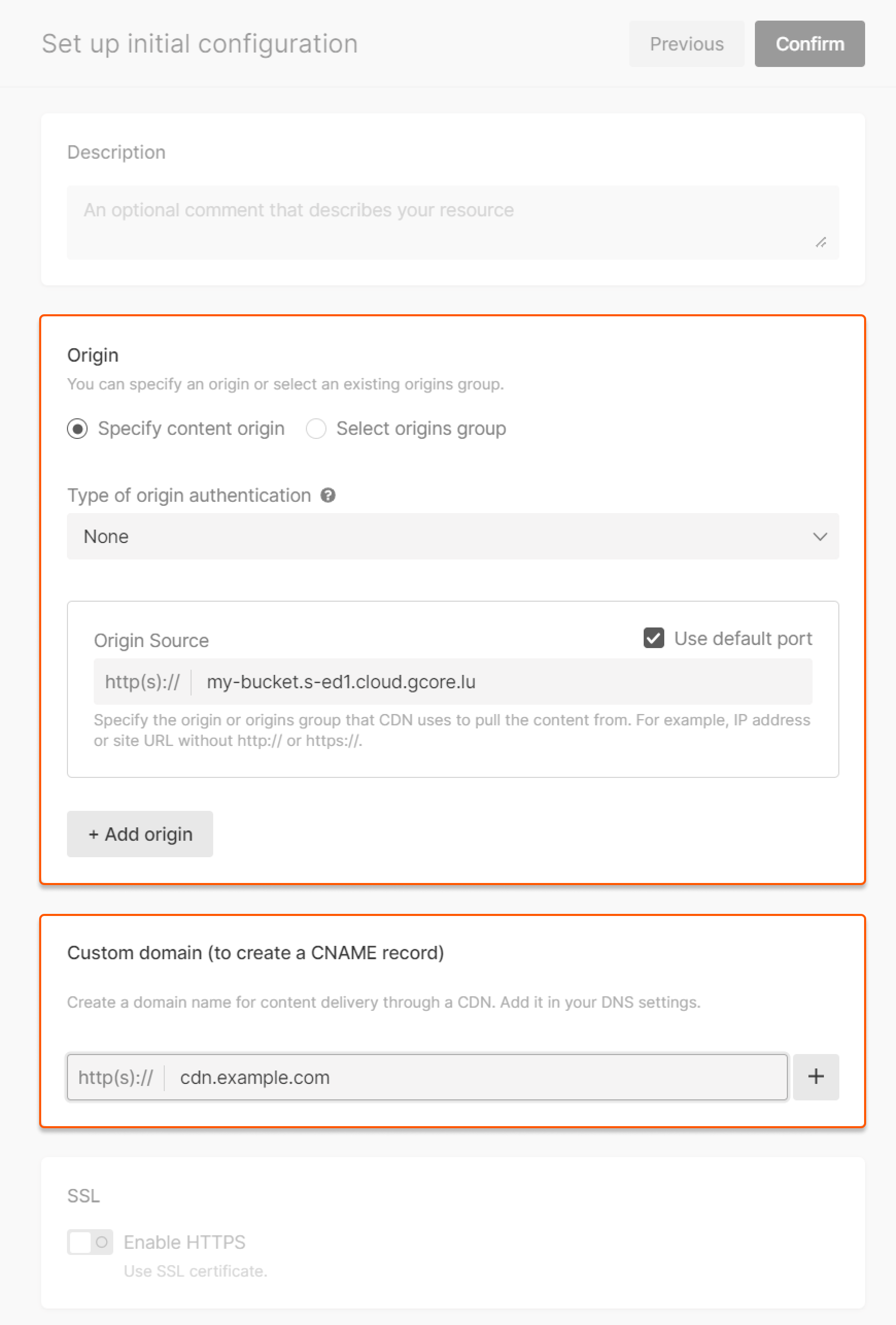 Set up initial configuration