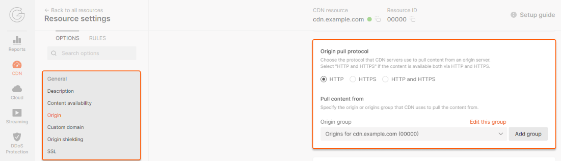 Check origin pull protocol