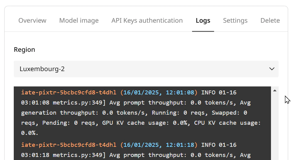 Manage AI model deployments