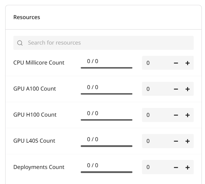Request quota increase