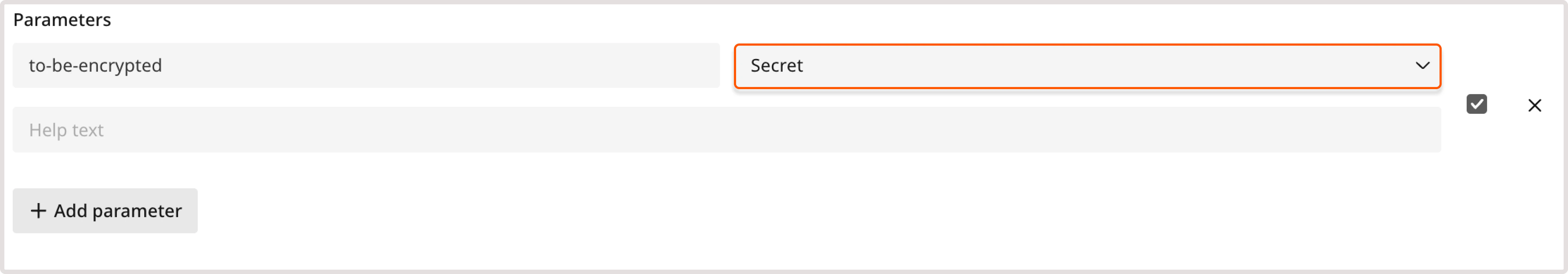 Secret parameter marked as required