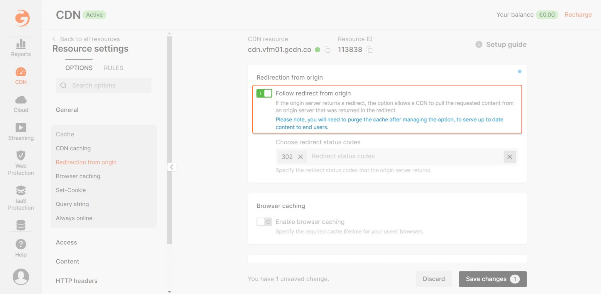 Follow redirect from origin