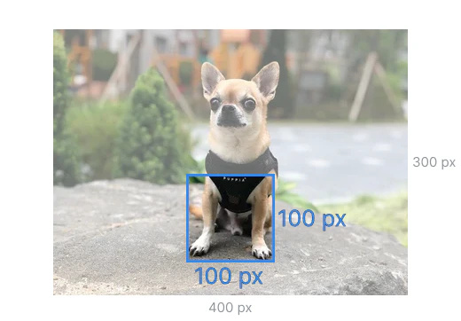 Crop a section of an original image from a specific location