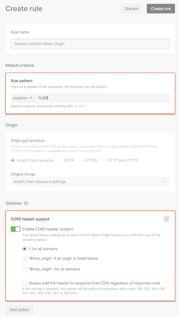 Set Access-Control-Allow-Origin for .ttf files