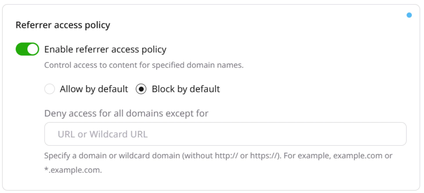 Block referrer policy