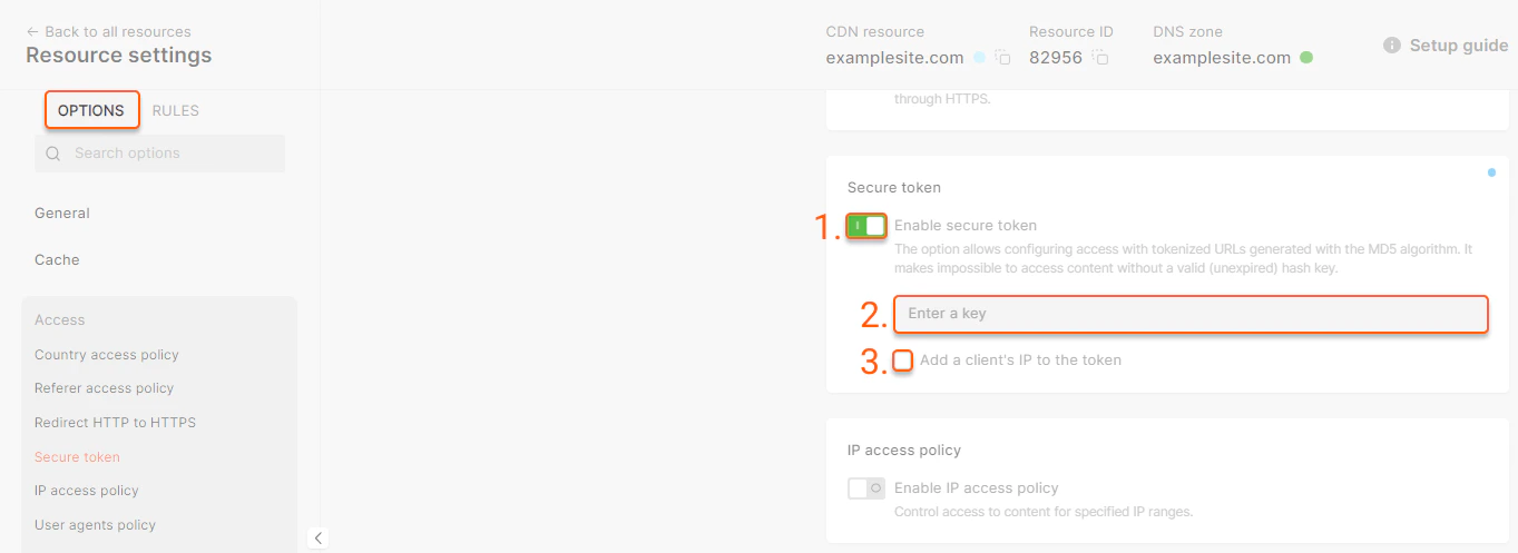 Configure Secure Token