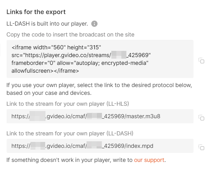 Links for embeding them to the app