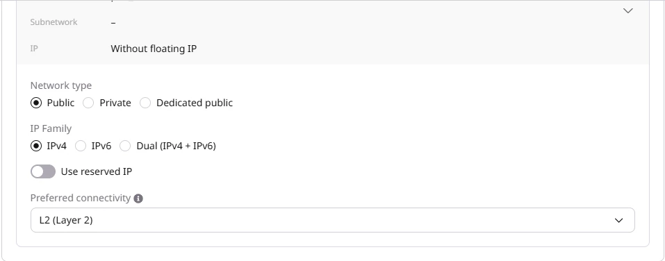 Network configuration
