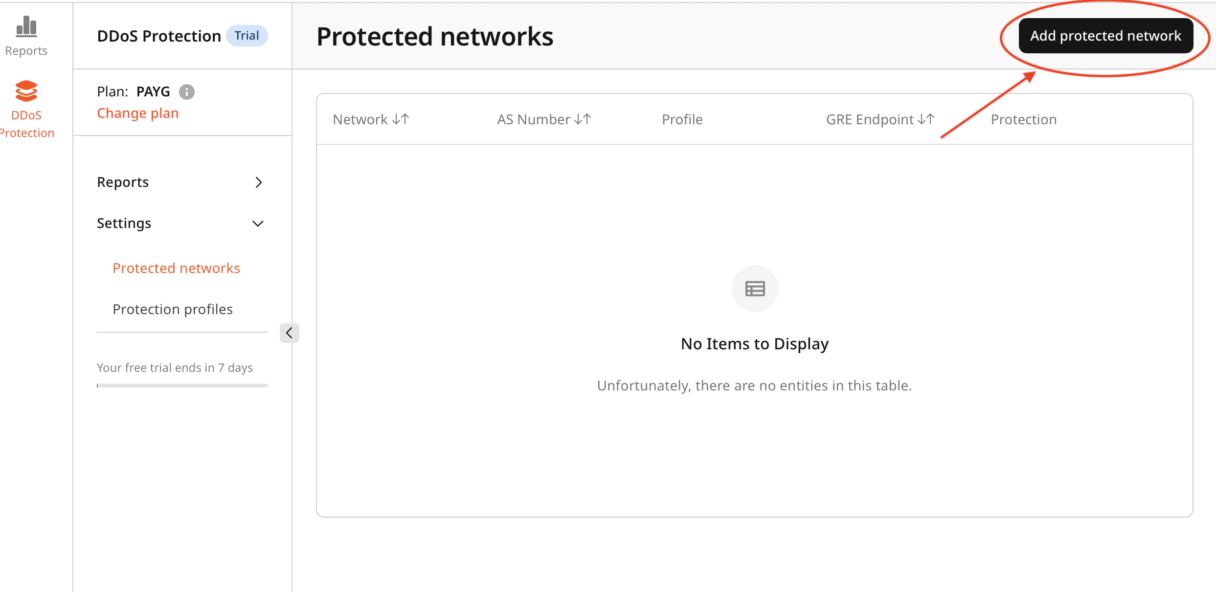 Add protected network