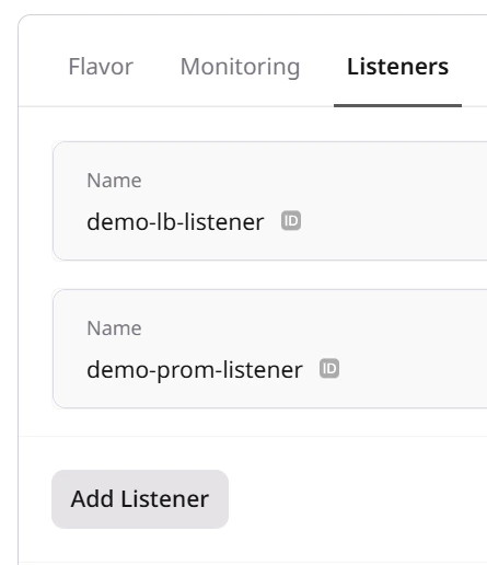 Load balancers details dialog