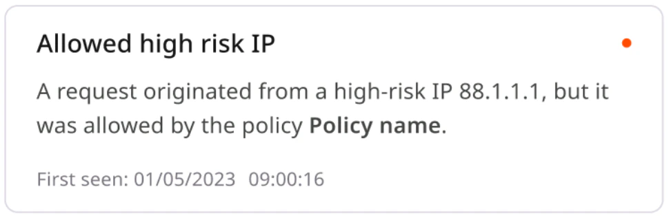 Orange dot marks unread insights