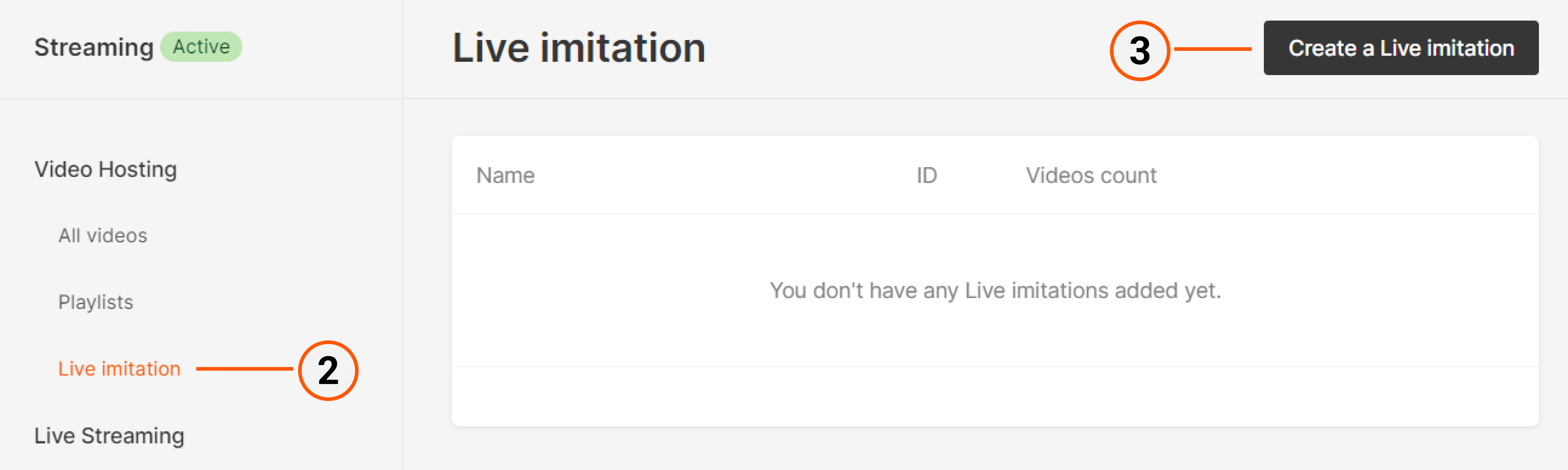 A Live imitation main page