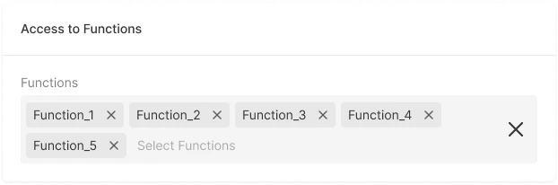 Specify functions that can be authorized with the API key
