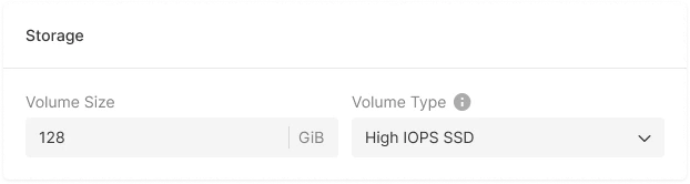 manage postgresql choose volume