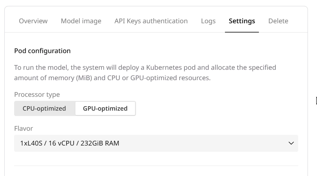 Manage AI model deployments