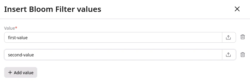 FastEdge Insert Bloom Filter
Values