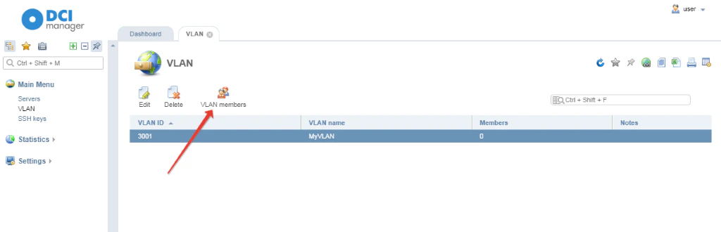 VLAN Members section.