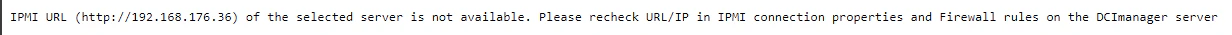 IPMI is not available error