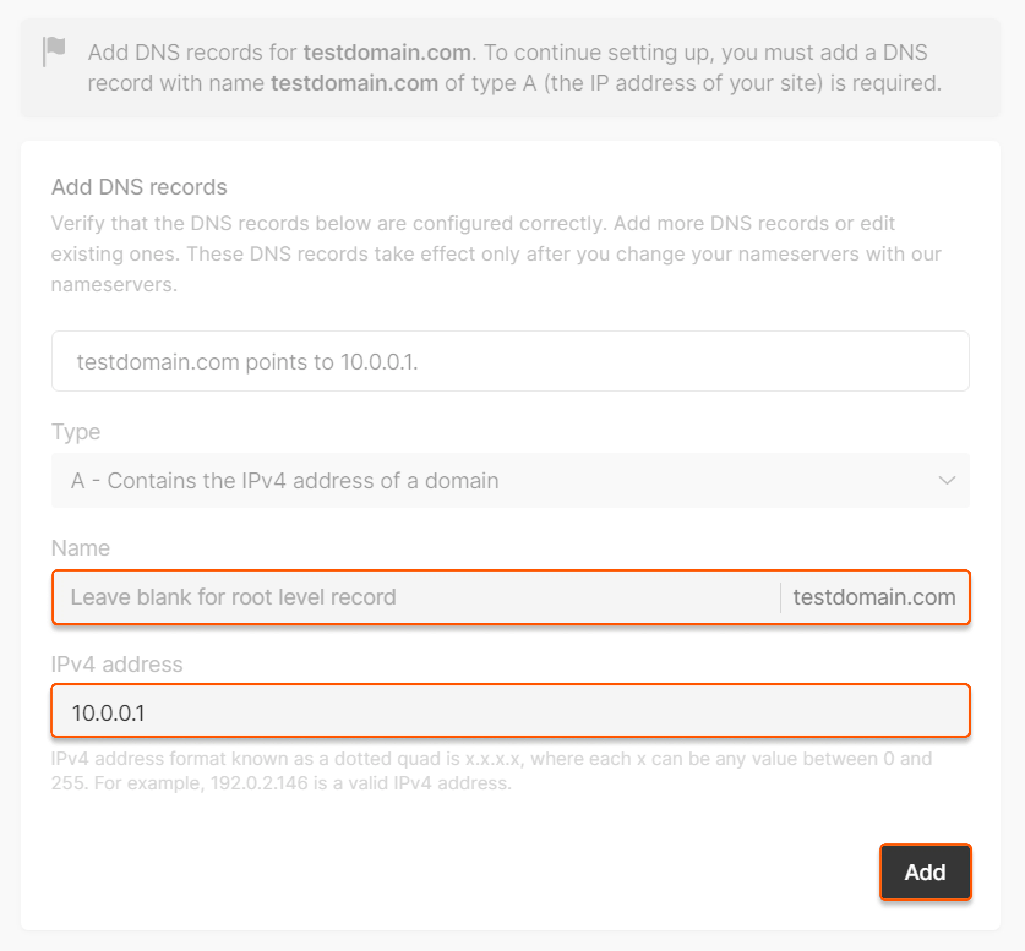 If no DNS records are found