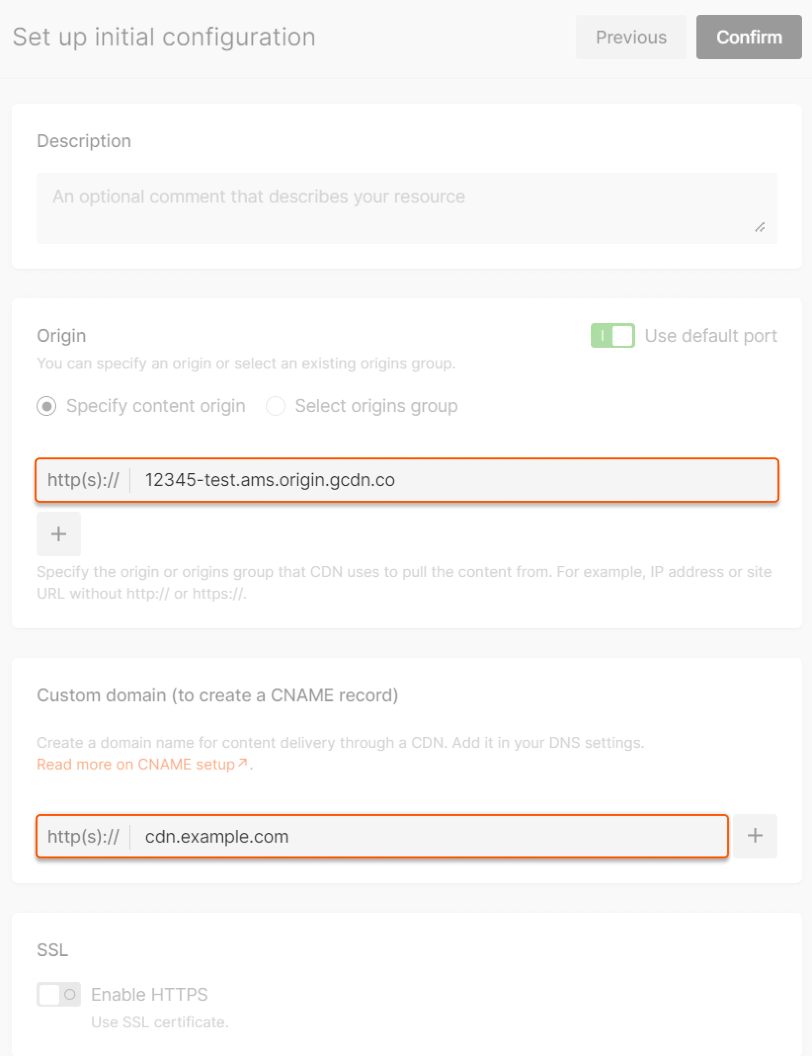 Set up initial configuration