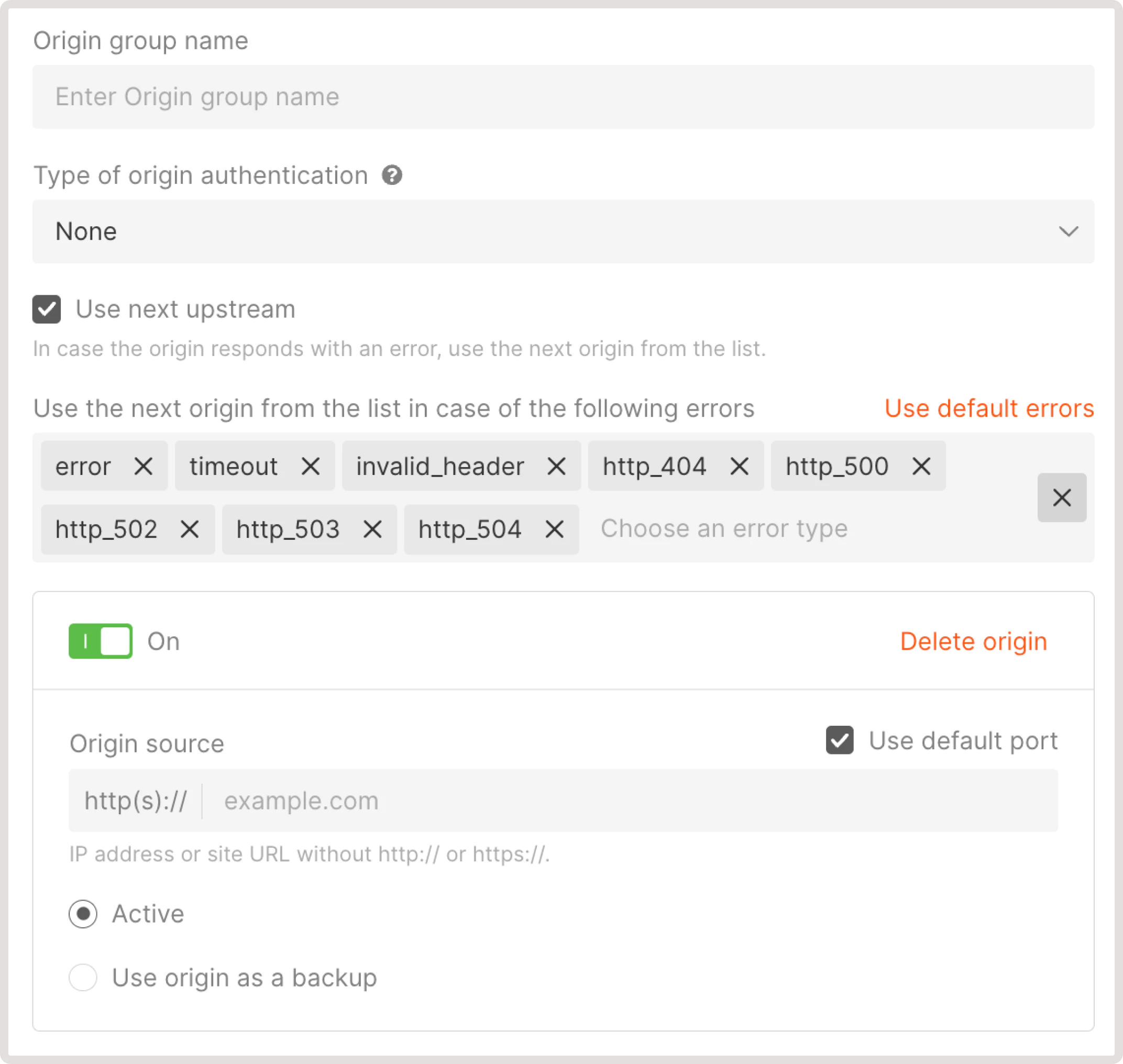 Amazon S3 authentication for a new origin