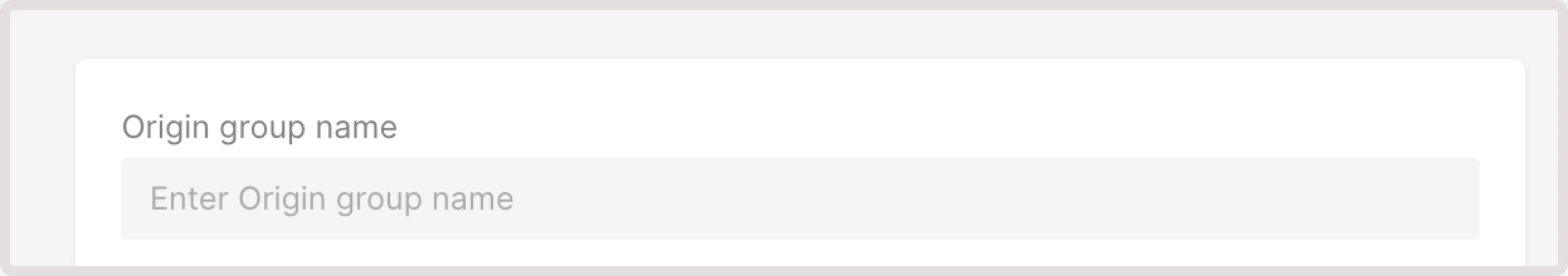 Choose a new origin group in resource settings