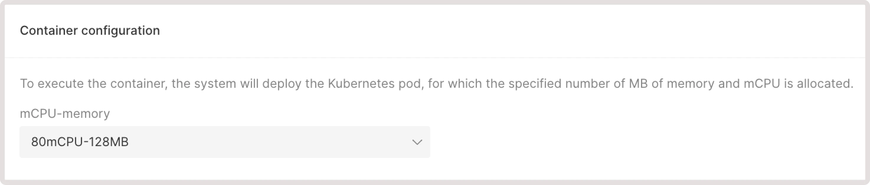 Container configuration