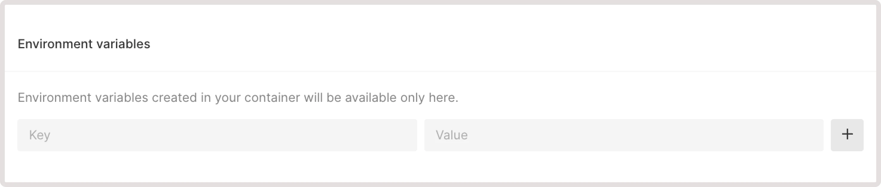 Enviroment variables settings