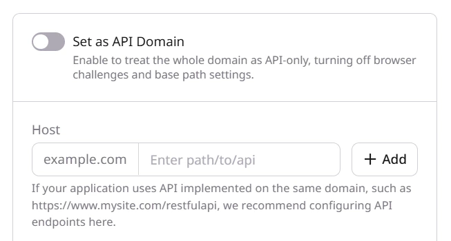 API base path form