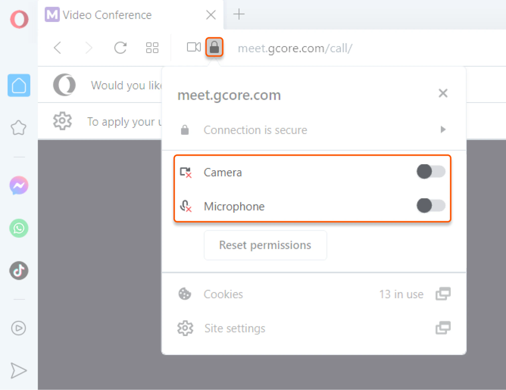 padlock icon in the browser's address bar