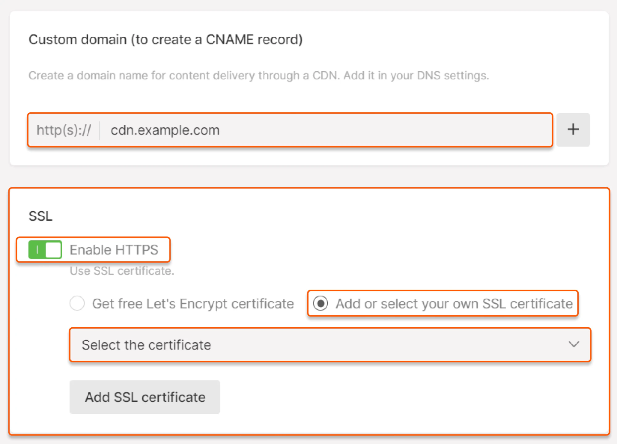Create a CDN resource