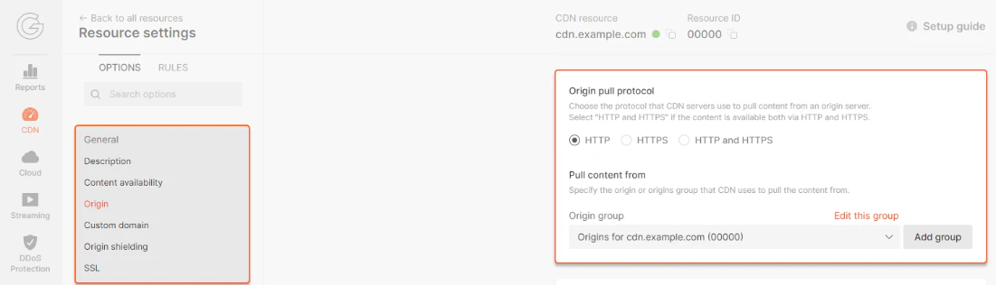 Check origin pull protocol
