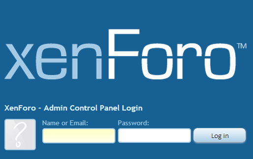 Login to your XenForo admin area