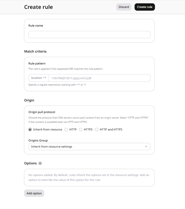 Create a rule manually