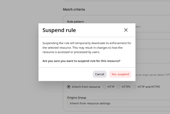 Rule availability section with Enable rule checkbox unchecked