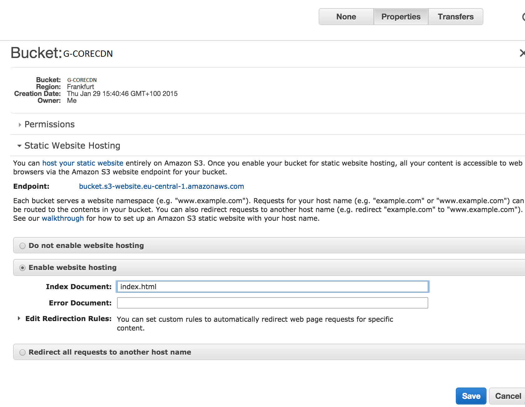 Enable Website Hosting