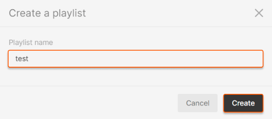 Create playlist