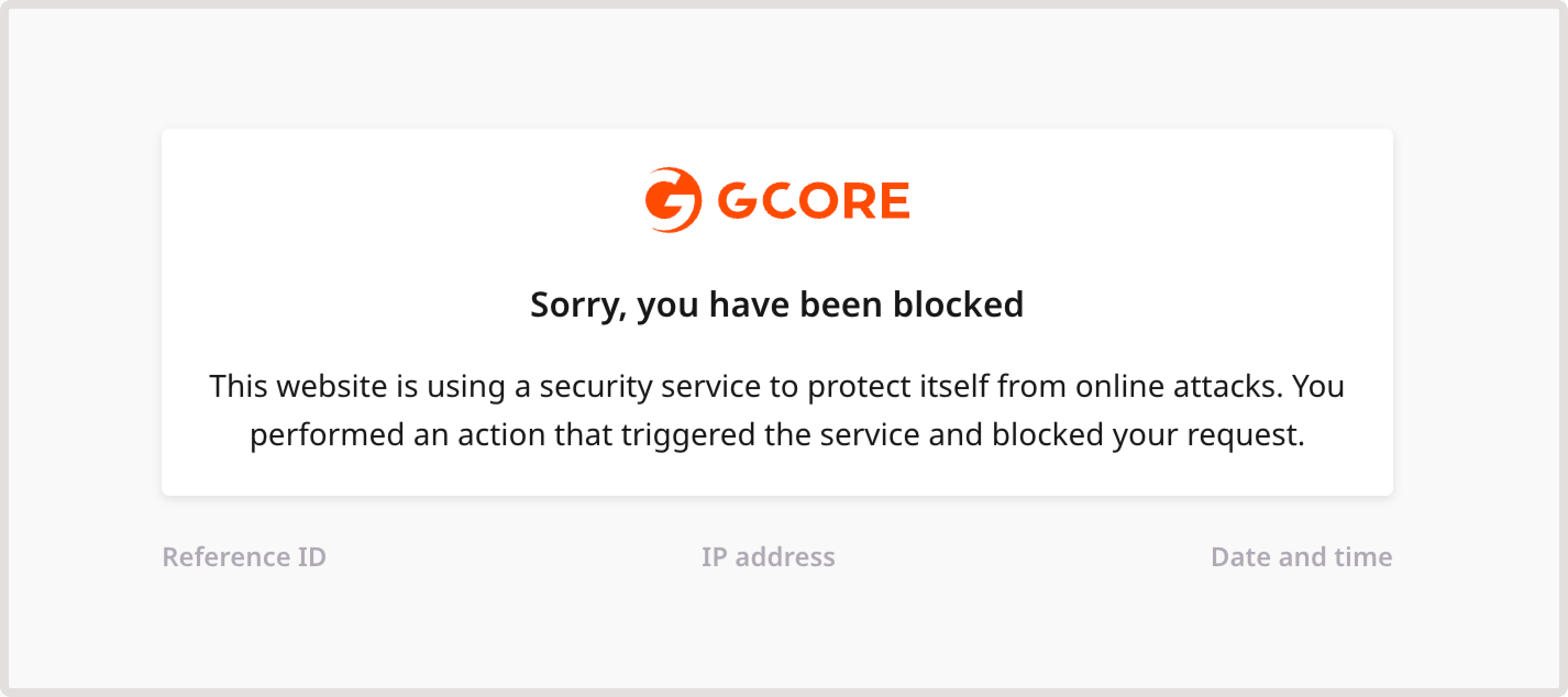 Block response page